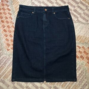 Lands' End Dark Blue Pencil Skirt